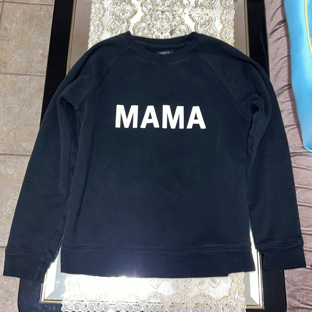 Brunette the Label black crew neck sweatshirt